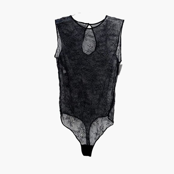 NEW Auden Lace Sleeveless Lingerie Bodysuit - Black - Size XL - Picture 3 of 12